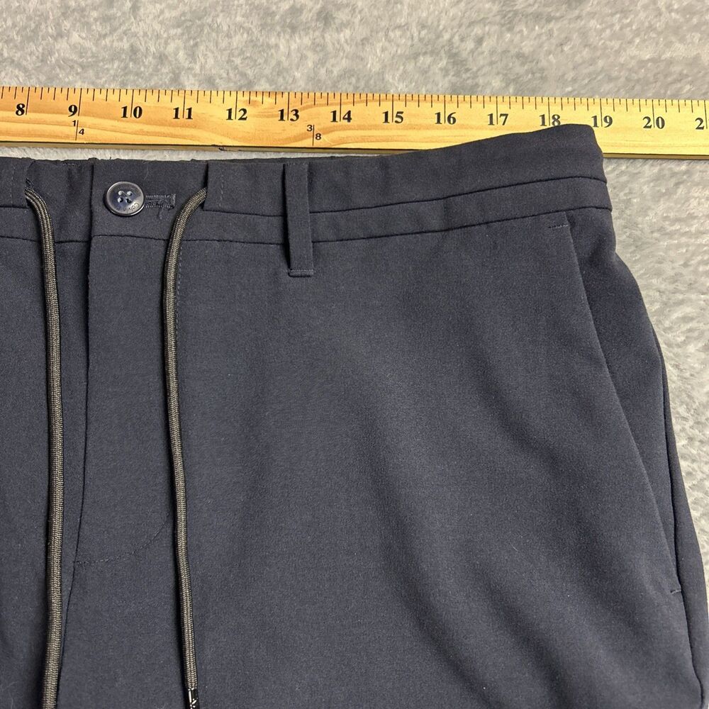 Calvin Klein Stretch Drawstring Navy Blue Dress Pants 36x30 Travel Tech Casual - Picture 4 of 14